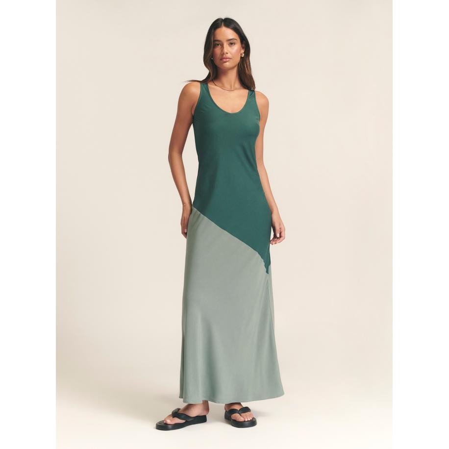 St MRLO Jurk LENNOX SLIP DRESS groen Groen
