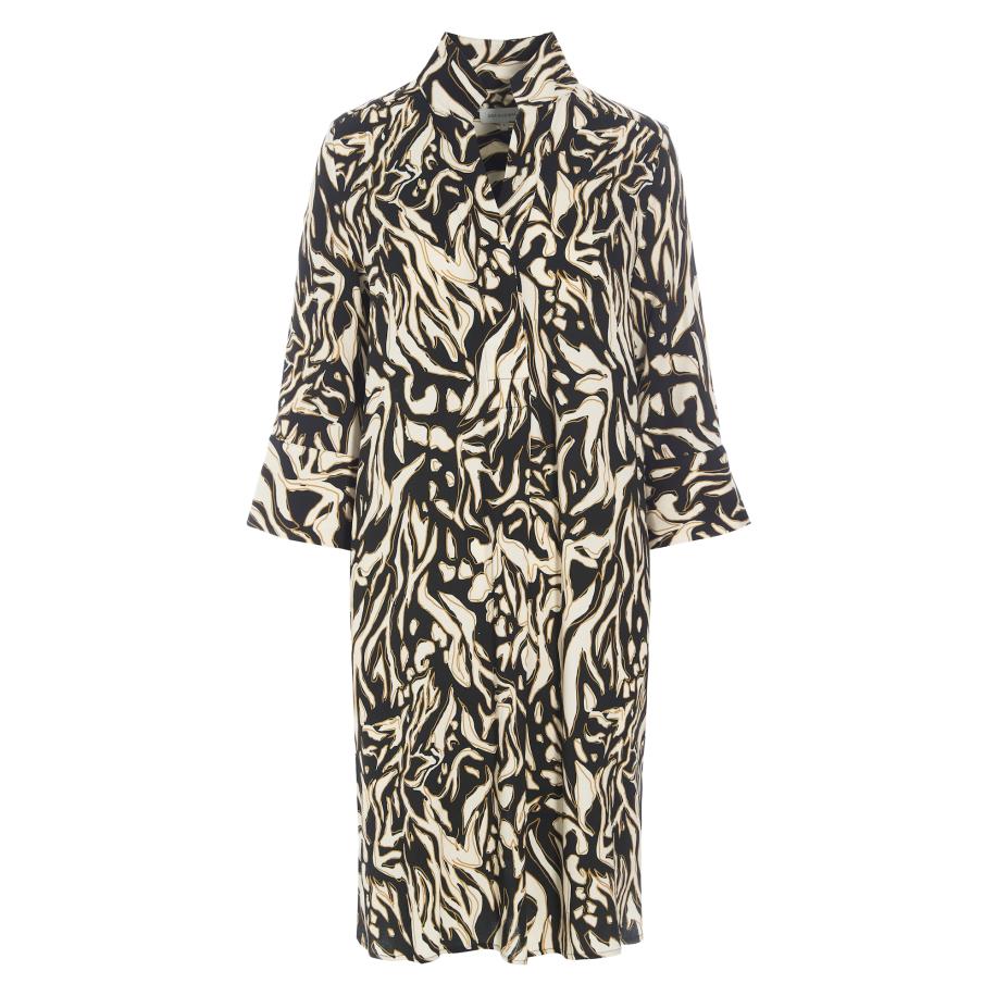 Dea Kudibal Dea Kudibal Blousejurk Kamille beige / geel / zwart -