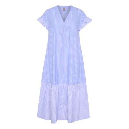 Culture CULTURE Jurk Cia lichtblauw / wit