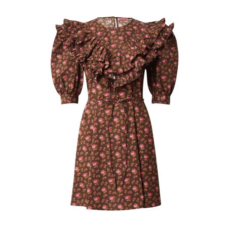 Custommade Custommade Jurk Jeena bruin / cognac / kaki / pink