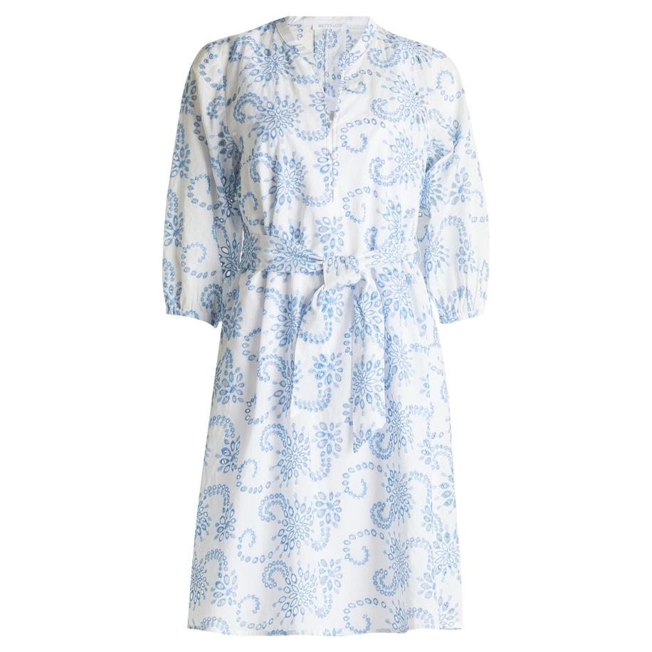 Betty & Co Betty & Co Jurk blauw / wit -