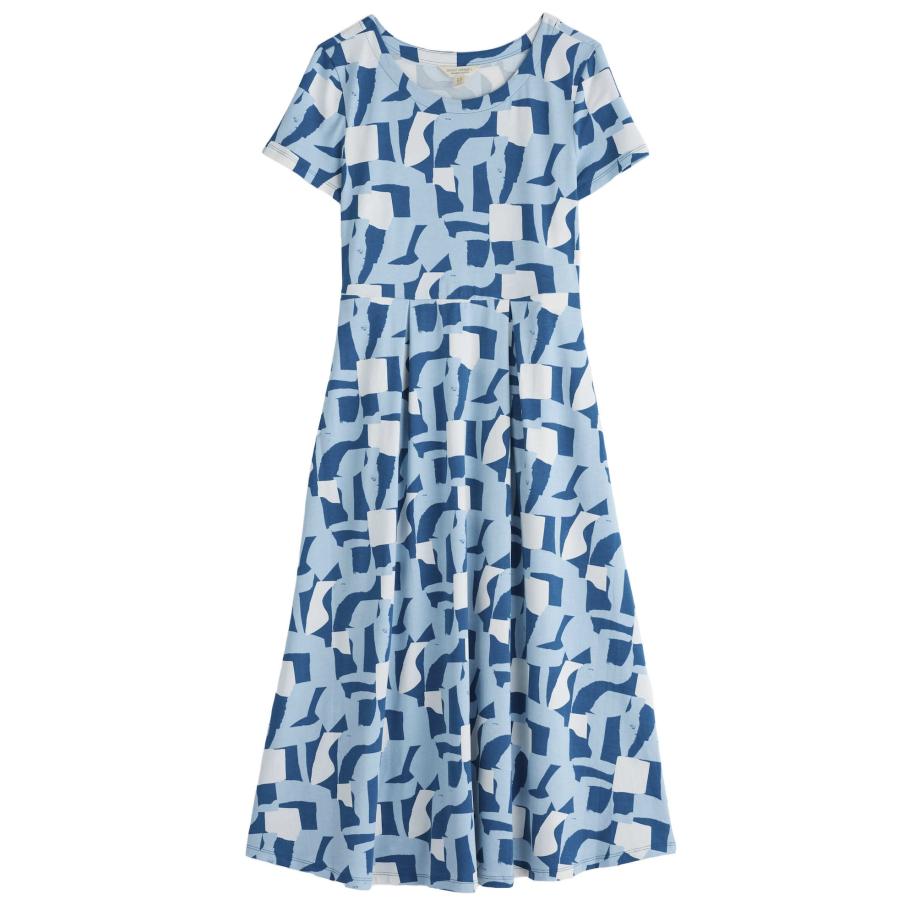 Seasalt Cornwall Seasalt Cornwall Jurk Veronica blauw / marine / wit -