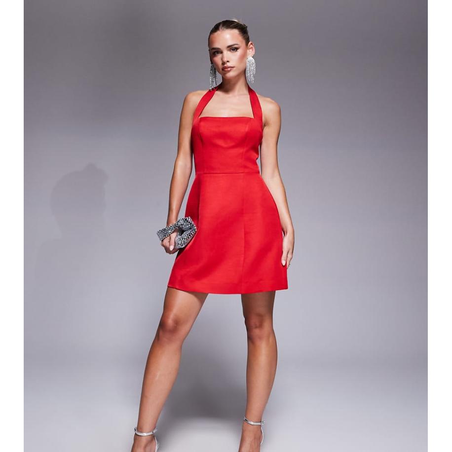 Forever New Petite Mini-jurk met structuur in rood Rood