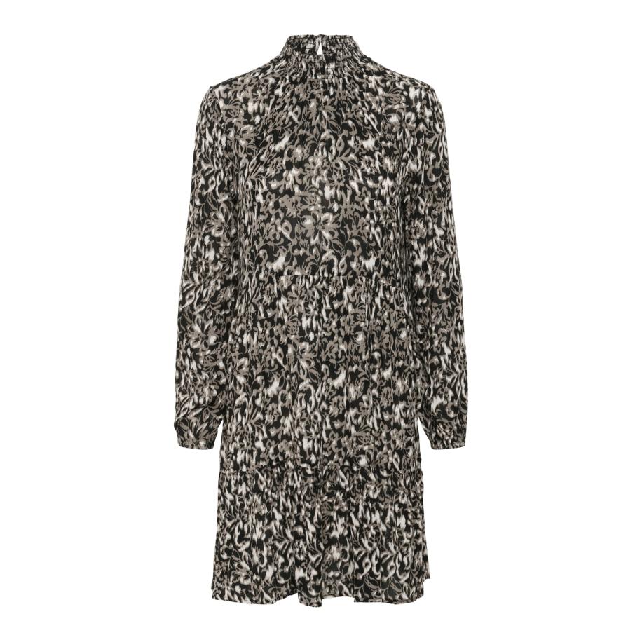 Kaffe Kaffe Jurk KA Riani grijs / zwart / wit -