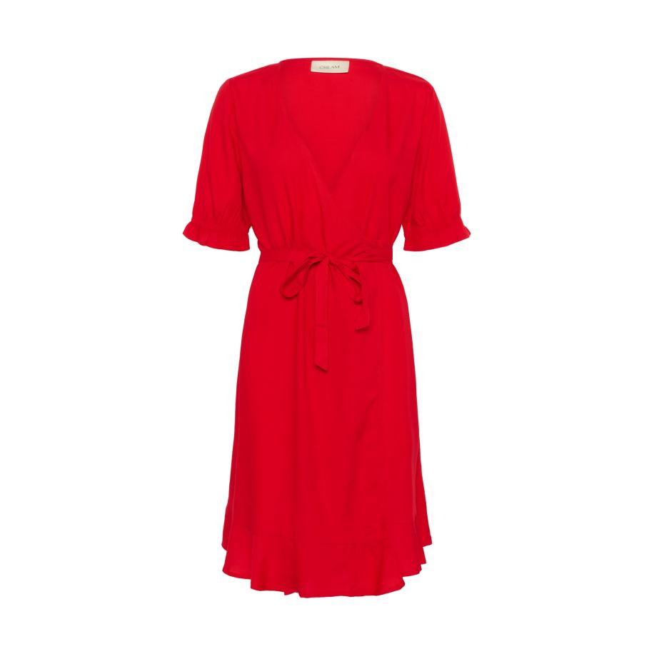 Cream Cream Jurk CRTiah knalrood -