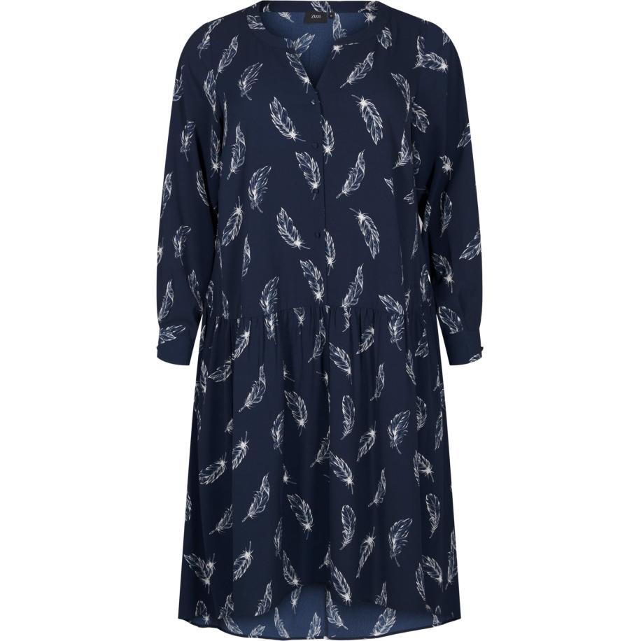 Zizzi Zizzi Blousejurk XANNI navy / wit -