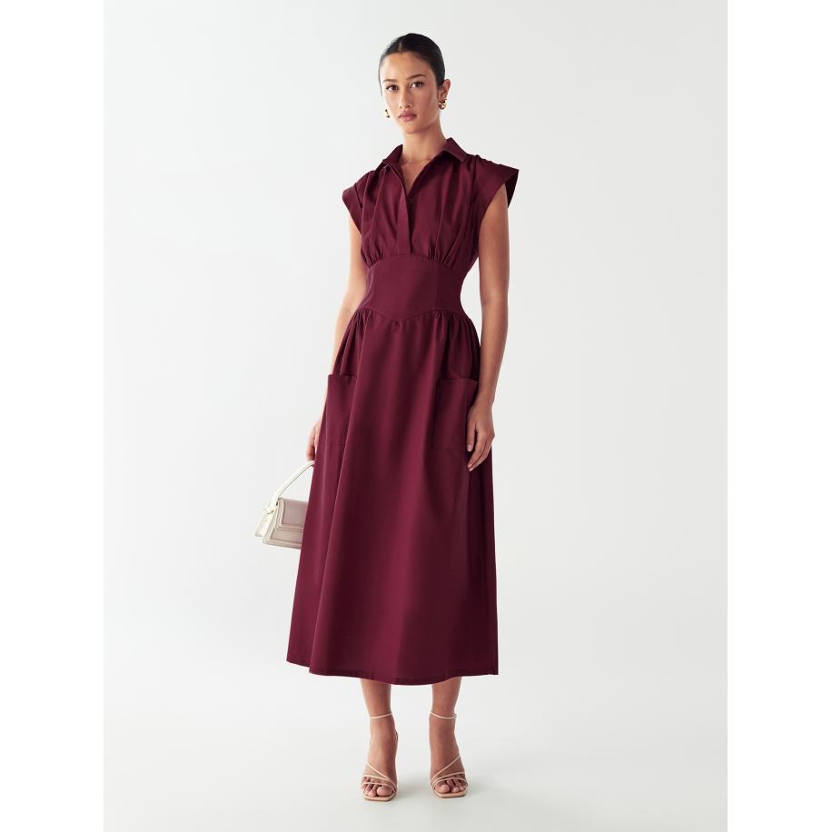 Willa Willa Jurk ELLESE donkerrood -