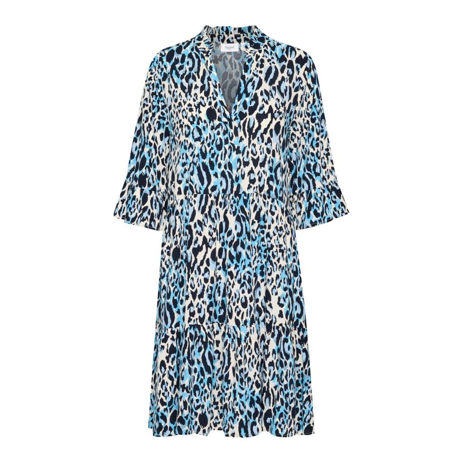 Saint Tropez SAINT TROPEZ Jurk Eda azuur / lichtblauw / greige / zwart -