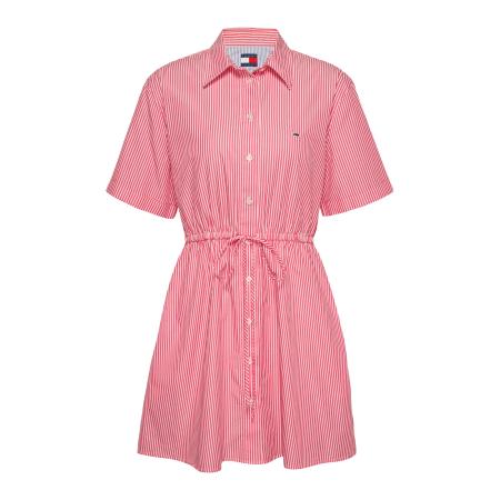 Tommy Jeans Tommy Jeans Blousejurk framboos / rood / zwart / wit