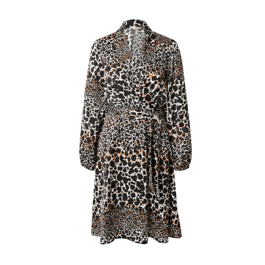 Esqualo Esqualo Jurk bruin / zwart / wit -