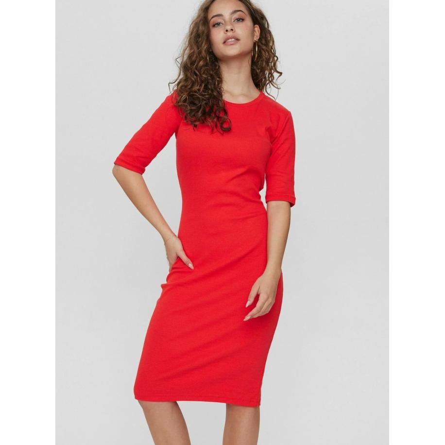 Nümph NÜMPH Jurk RILEY knalrood -