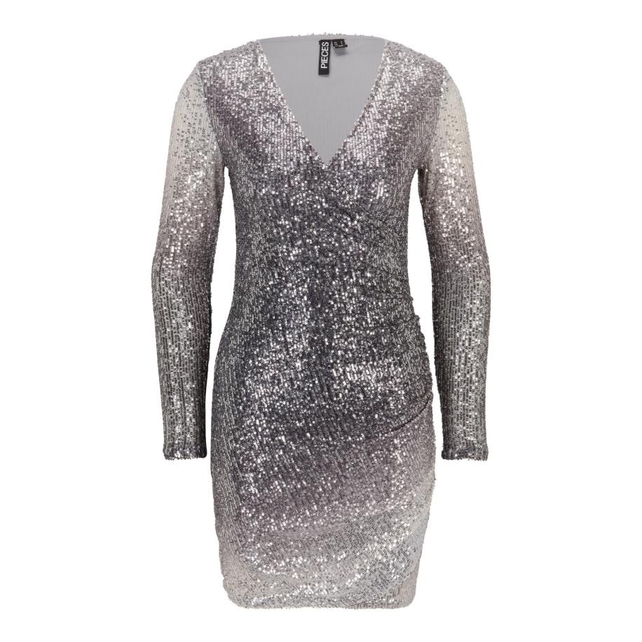 Pieces Pieces Petite Jurk DELPHIA grijs -