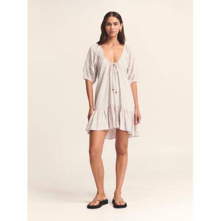 St MRLO Jurk Sora groen / pastelroze