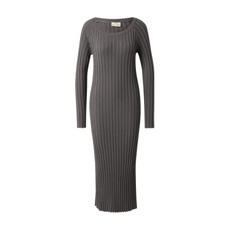 A LOT LESS A LOT LESS Gebreide jurk Carola antraciet