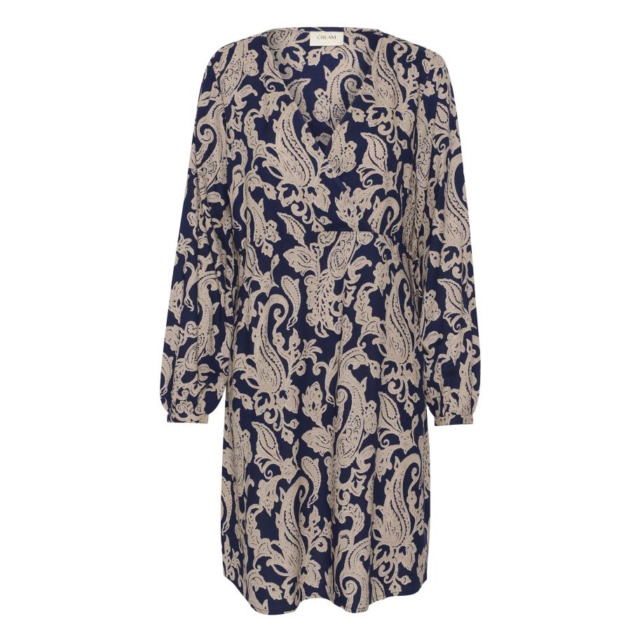 Cream Cream Jurk beige / blauw -