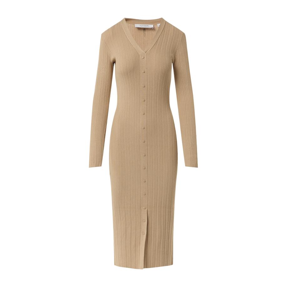 comma casual identity comma casual identity Gebreide jurk beige -