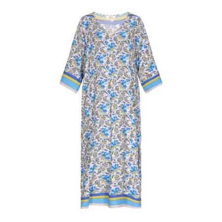 Gaya Gaya Jurk Boho blauw / lichtblauw / geel / offwhite