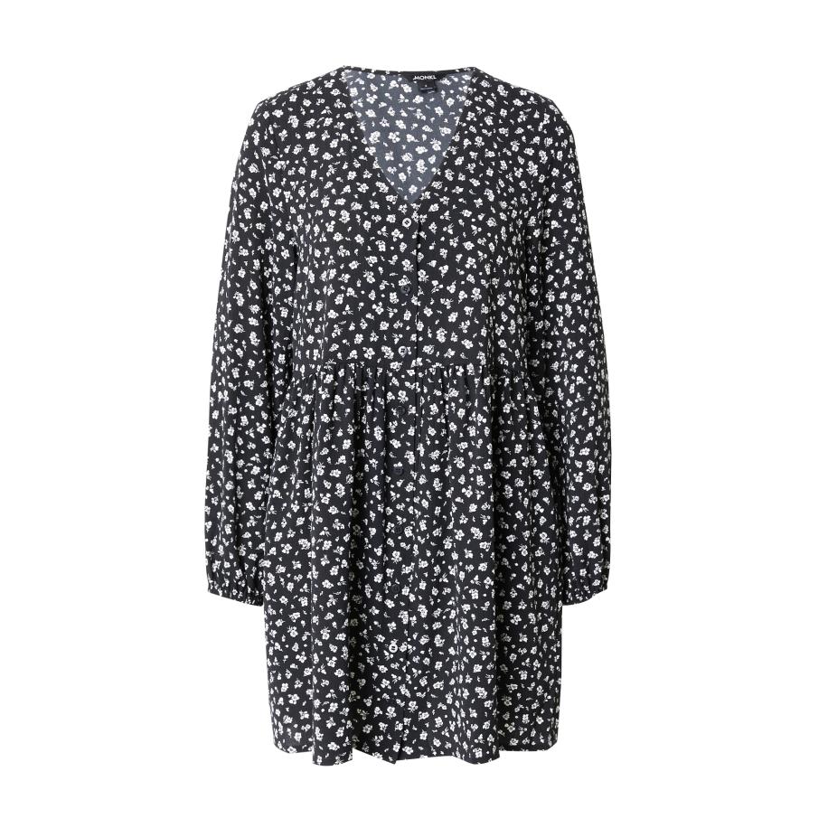 Monki Monki Blousejurk zwart / wit -