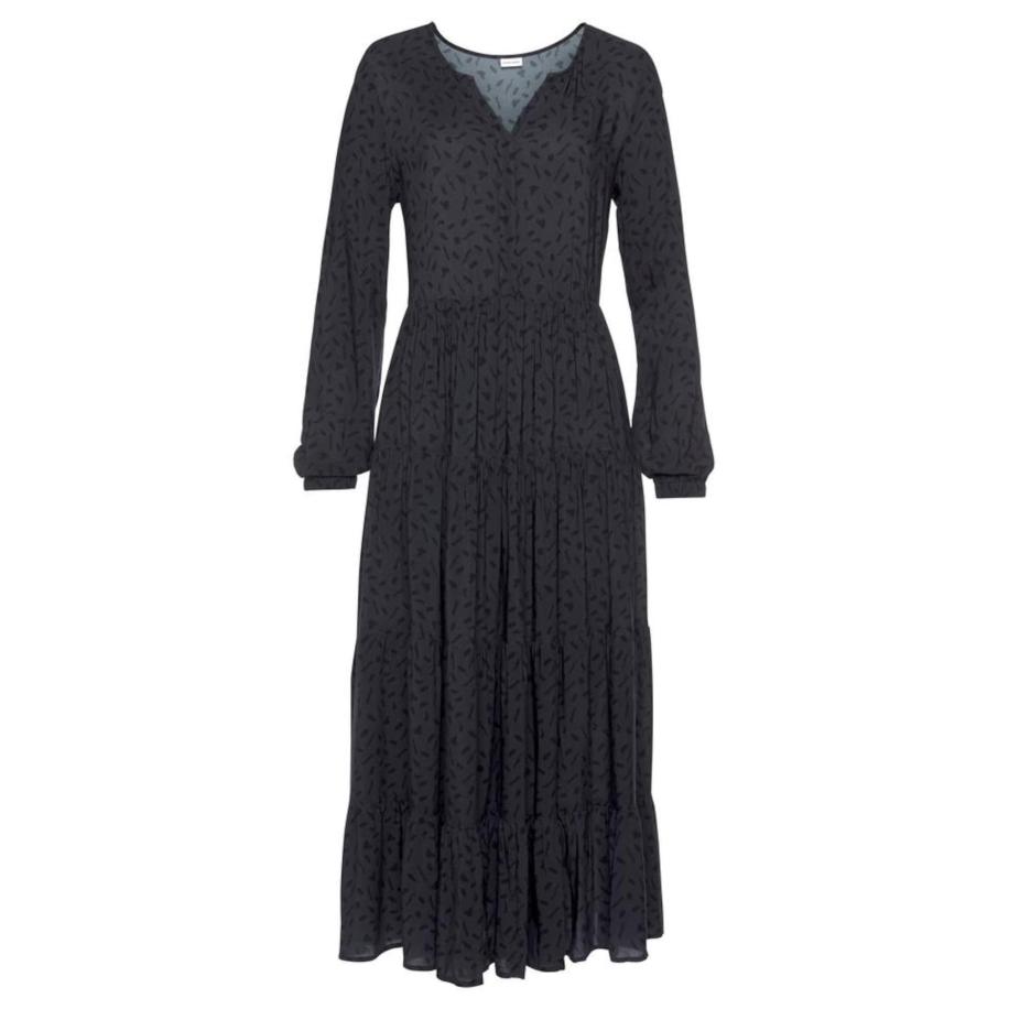 Lascana LASCANA Jurk Orient Hipp grijs / zwart -