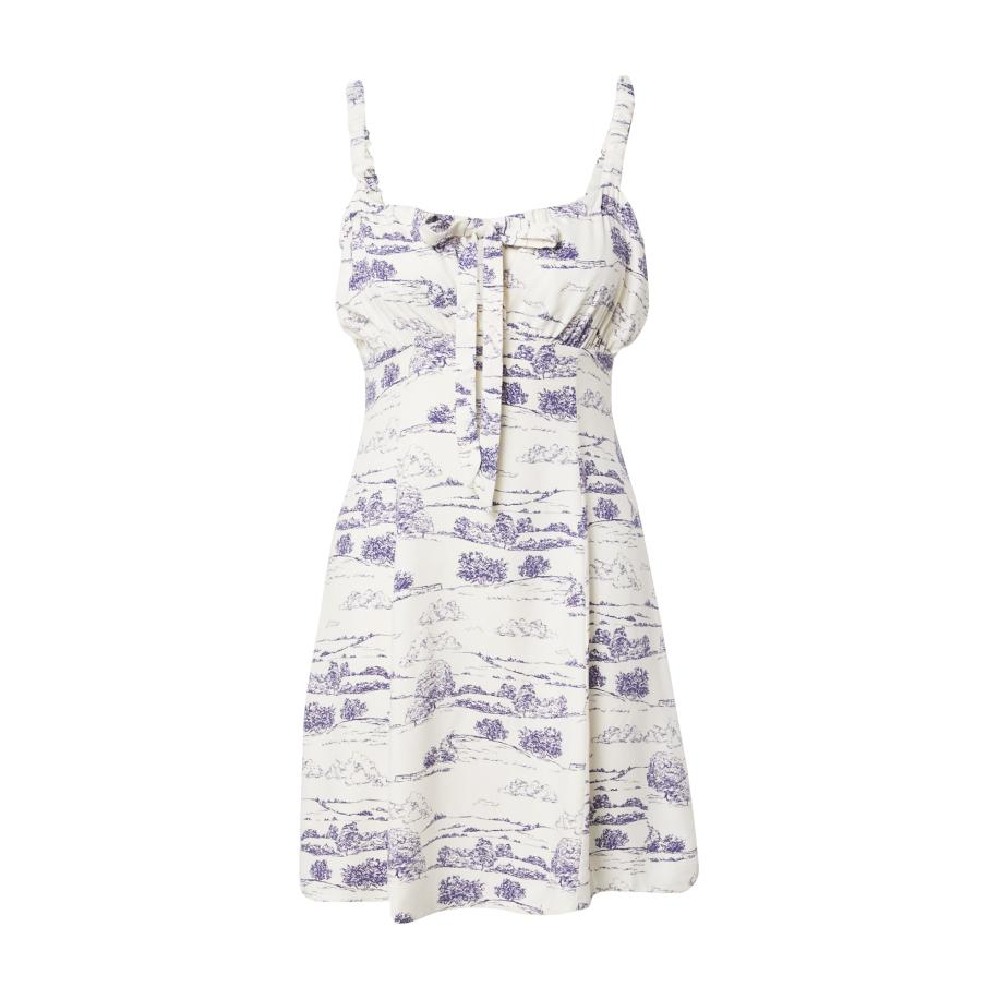 Nasty Gal Jurk crème / indigo Bruin