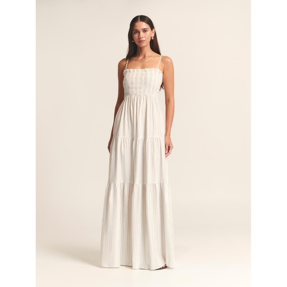 St MRLO Jurk Lennie chamois / lichtbeige / chocoladebruin Bruin