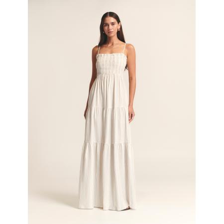 St MRLO Jurk Lennie chamois / lichtbeige / chocoladebruin