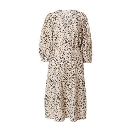 MSCH COPENHAGEN Jurk Alyona Vlora crème / cappuccino / donkerbruin