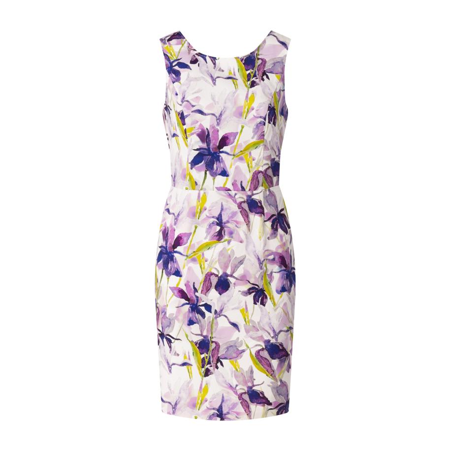 Quiosque Quiosque Jurk geel / lila / lavendel / wit -