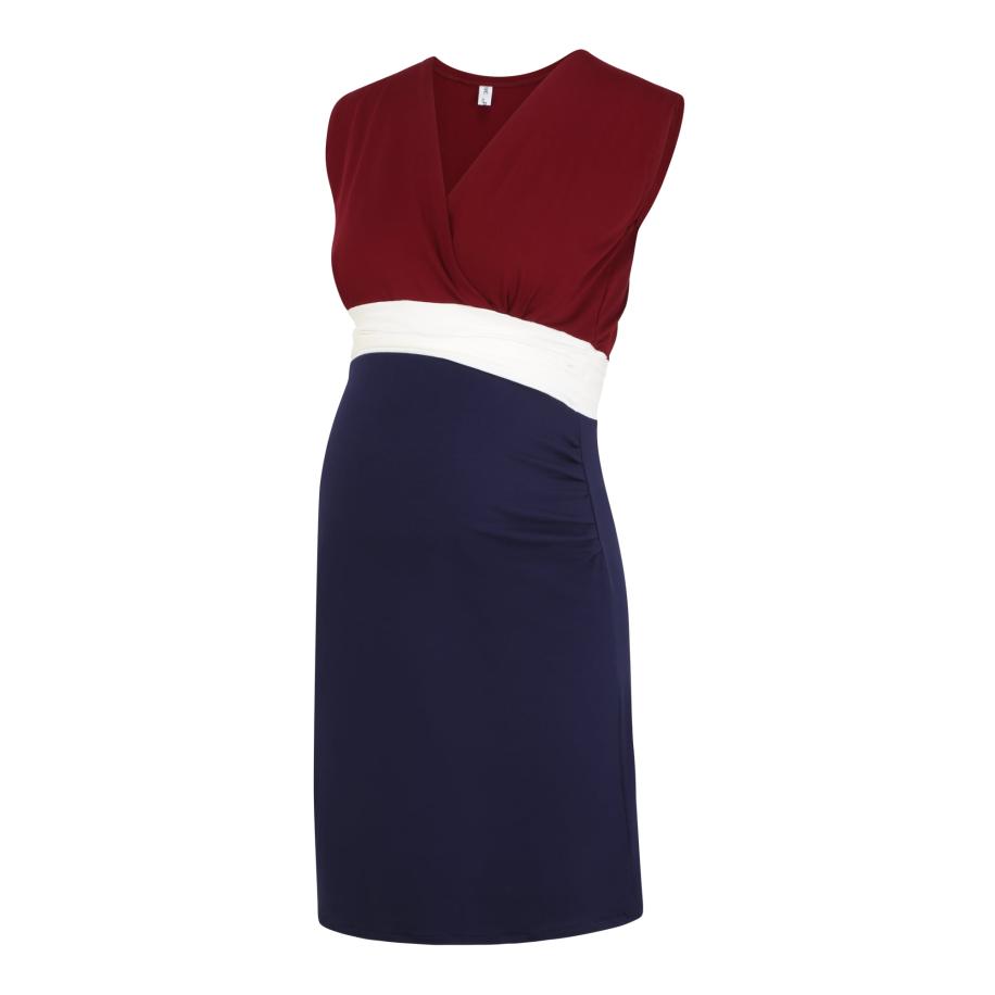 Bebefield Bebefield Jurk Giulia donkerblauw / donkerrood / wit -