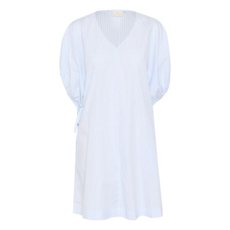 Kaffe Kaffe Jurk Beth hemelsblauw / wit