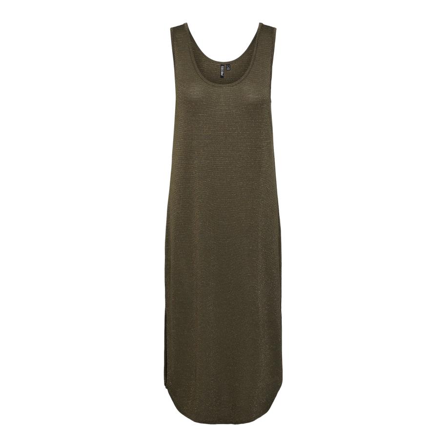 Pieces PIECES Jurk BILLO goud / olijfgroen -