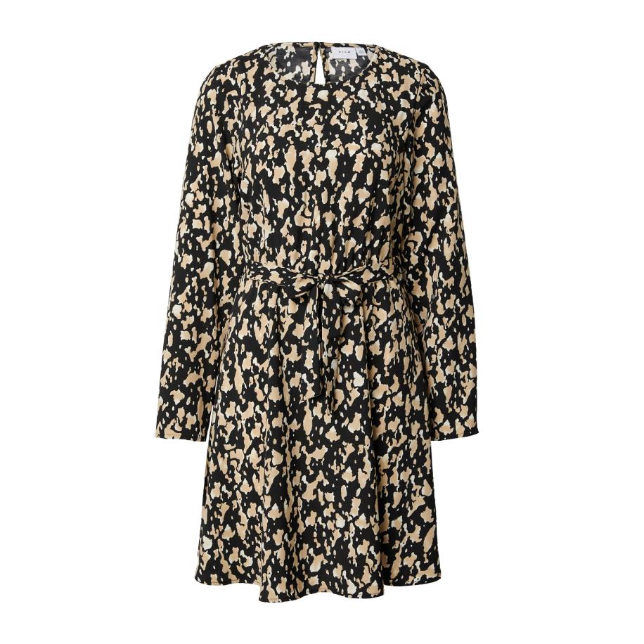 Vila VILA Jurk KRISTINA crème / sand / zwart -