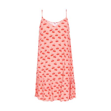 MYMO Jurk watermeloen rood / lichtrood / zwart