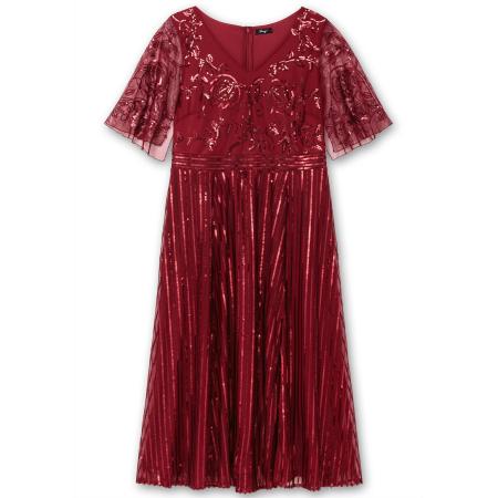 Sheego SHEEGO Avondjurk donkerrood