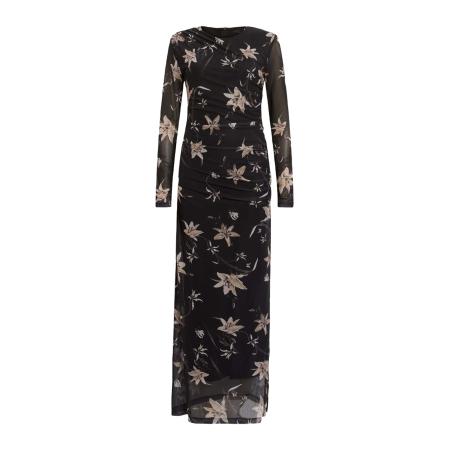 AllSaints AllSaints Jurk CAIA donkerbruin / grijs / pastelroze / wit