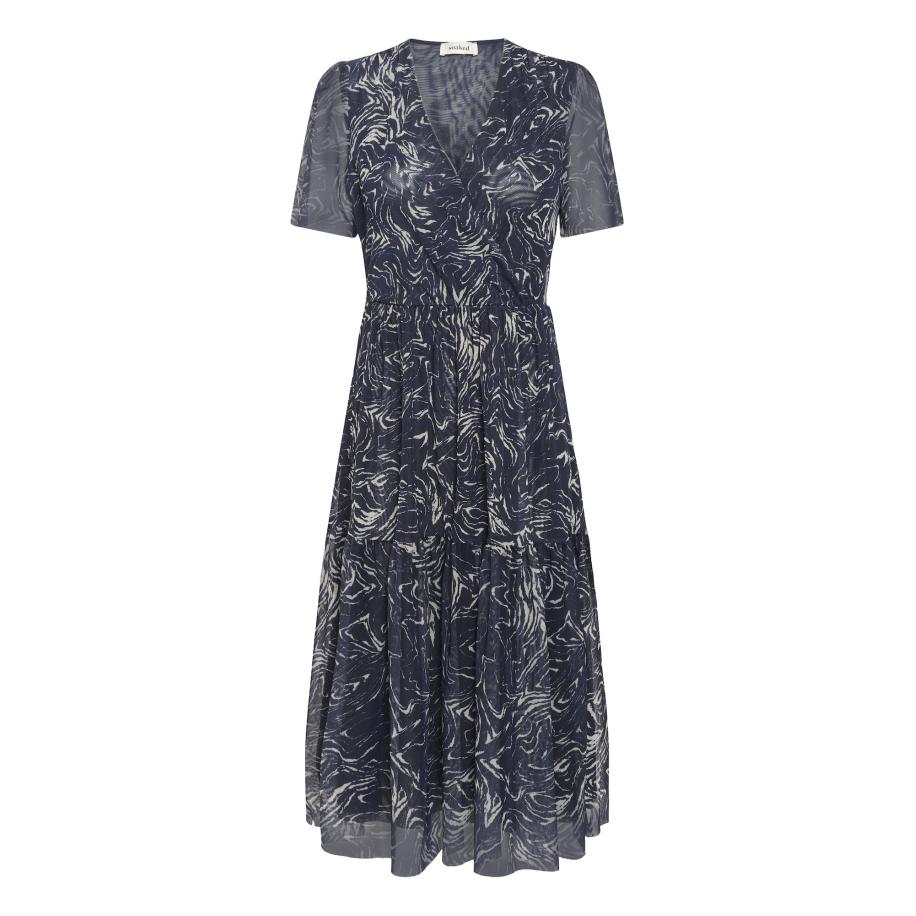 Soaked in Luxury SOAKED IN LUXURY Zomerjurk Aldora navy / grijs gemêleerd -