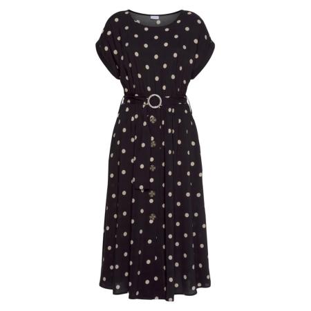 Lascana LASCANA Jurk beige / zwart