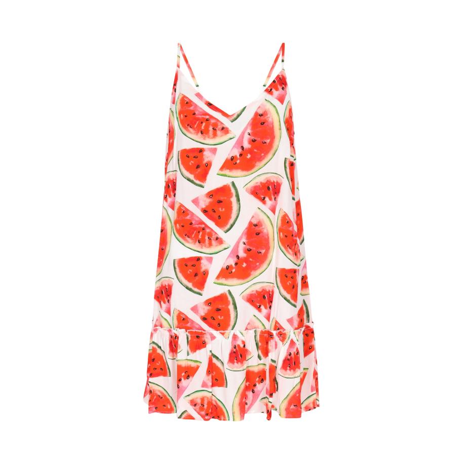 Swirly swirly Zomerjurk gemengde kleuren / rood -
