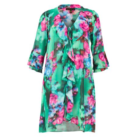 Yoek YOEK Jurk blauw / groen / pink