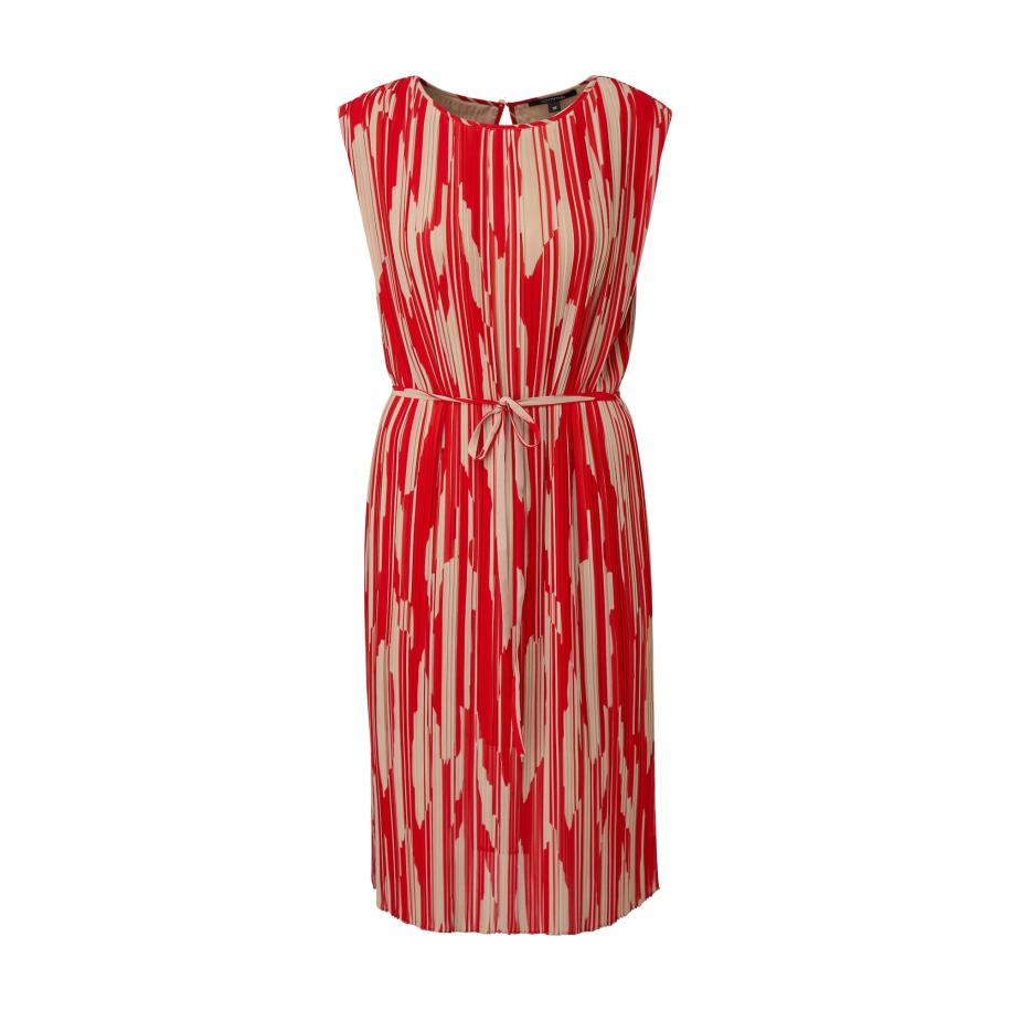 Comma COMMA Jurk beige / bessen -