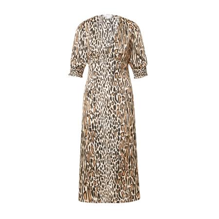 Warehouse Warehouse Jurk beige / bruin / zwart