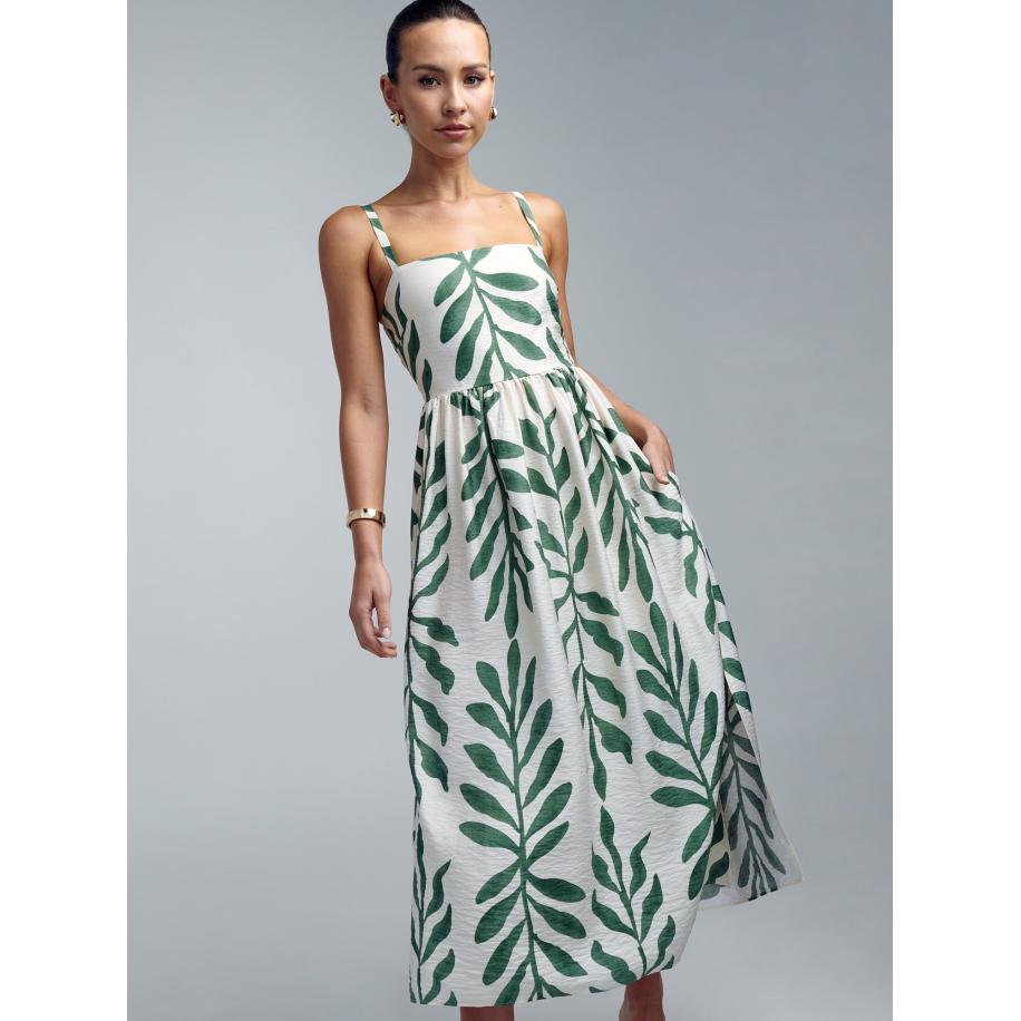 St MRLO Jurk Lanah groen / wit Groen