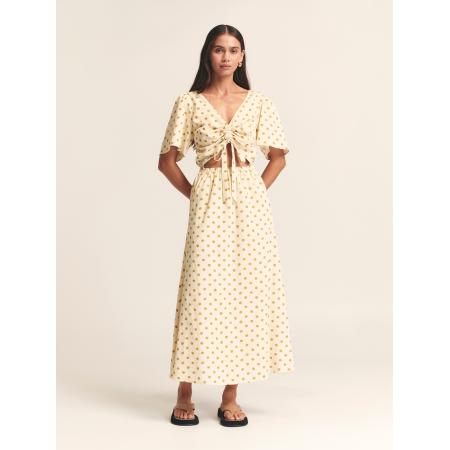 St MRLO Jurk Bobbie chamois / goudgeel