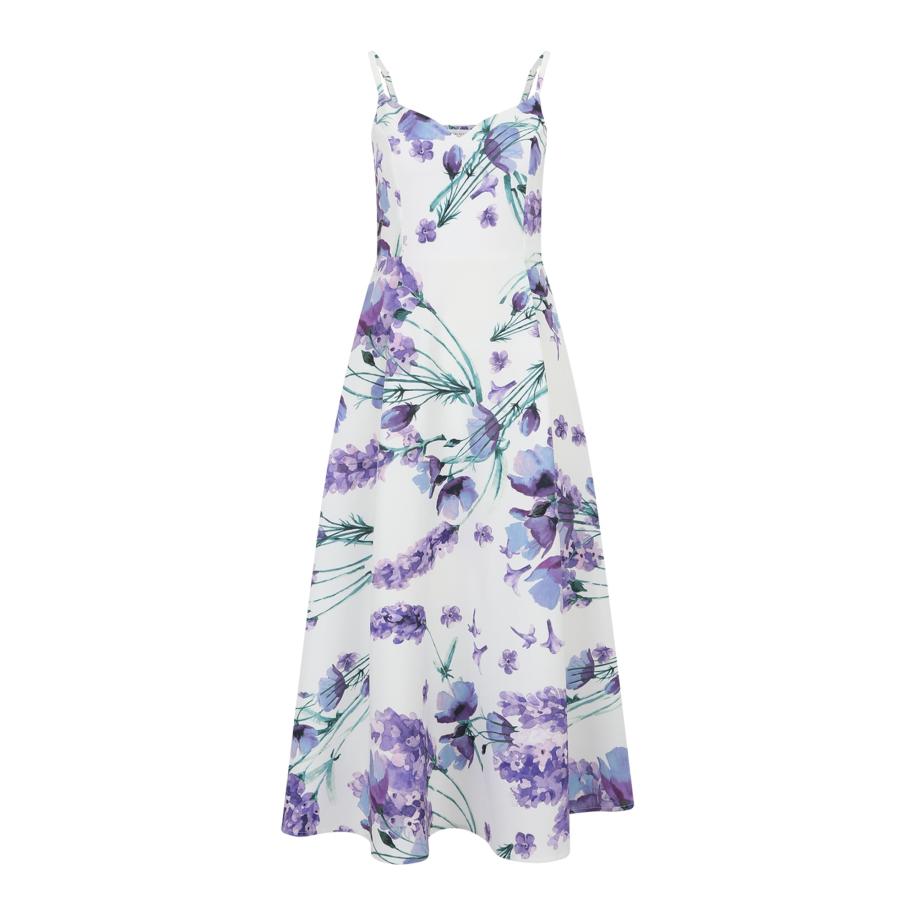 Guido Maria Kretschmer Guido Maria Kretschmer Women Cocktailjurk Carola duifblauw / donkergroen / lavendel / wit -