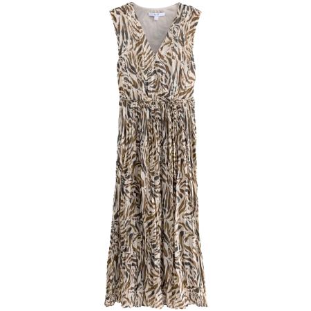 Next Next Jurk beige / donkerblauw / lichtbruin / zwart