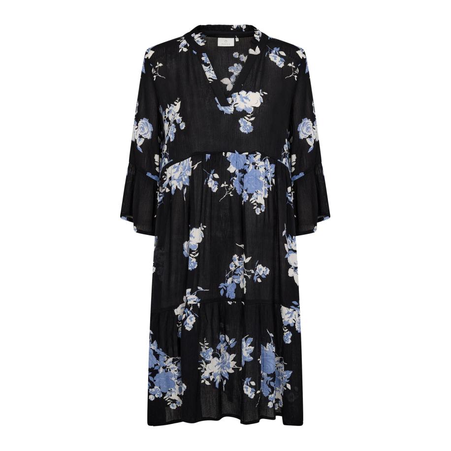 Kaffe Kaffe Jurk Edita blauw / zwart / wit -