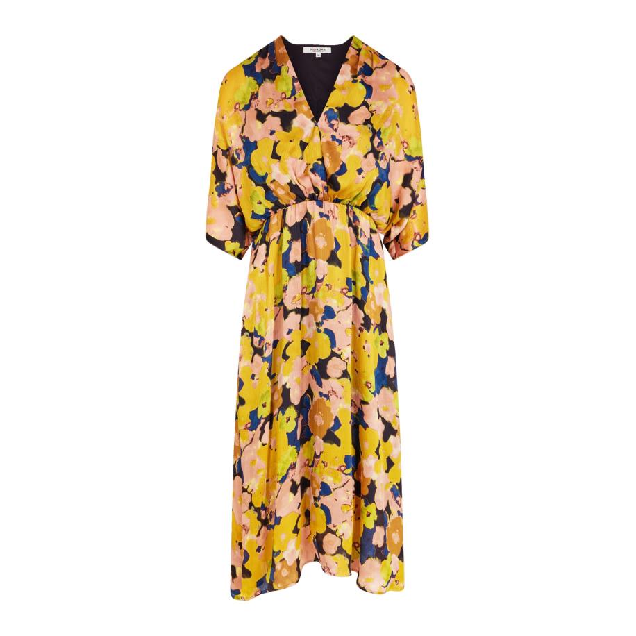 Morgan Morgan Jurk blauw / curry / rosa / zwart -