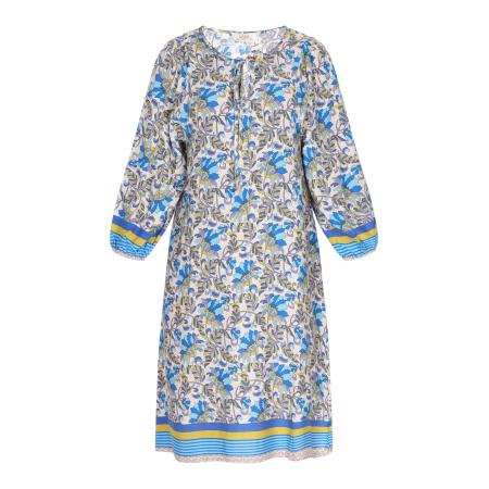 Gaya Gaya Jurk Boho blauw / lichtblauw / geel / offwhite