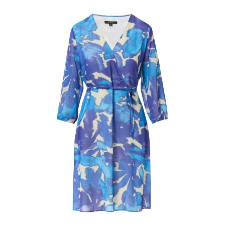 COMMA Jurk beige / blauw / lila