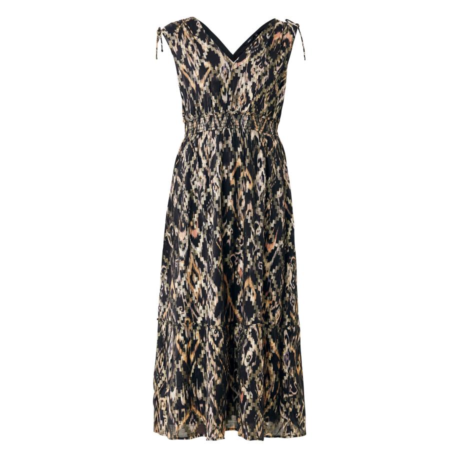 Mexx MEXX Jurk olijfgroen / lila / perzik / zwart -